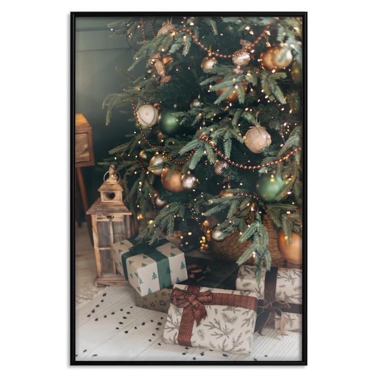 Poster Christmas Time - Presents Arranged Under a Christmas Tree Decorated With Ornaments