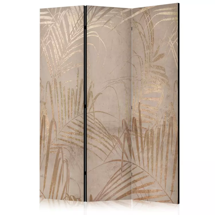 Palmenküste - künstlerische beige Komposition mit Blättern