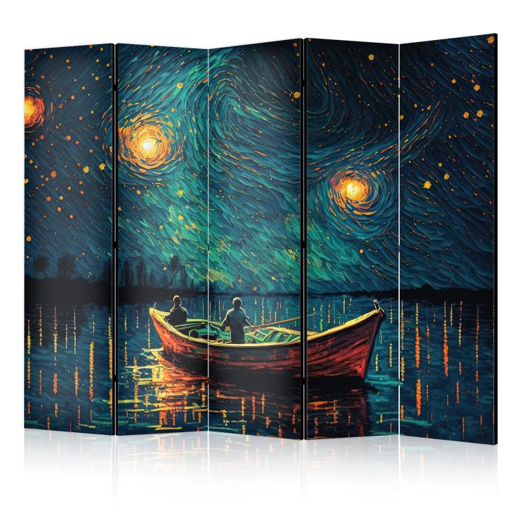 Paravent Starry Night - Impressionistic Landscape With a View of the Sea and Sky II [Room Dividers]