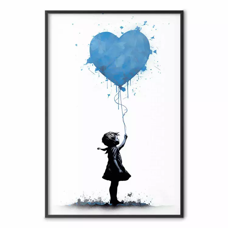 Blue Heart - Banksy-Inspired Balloon Mural