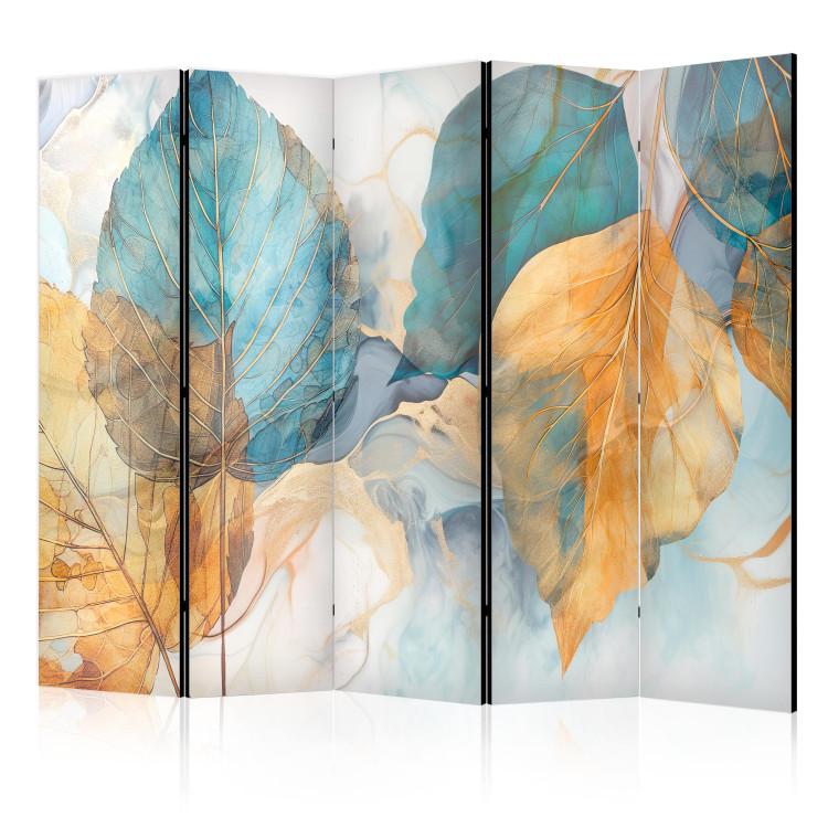 Paravent Delicate Breeze of Autumn - Subtle Leaves on an Abstract Background II [Room Dividers]