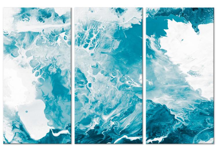 Leinwandbild Abstract Blue - Marble-Like Marine Colors