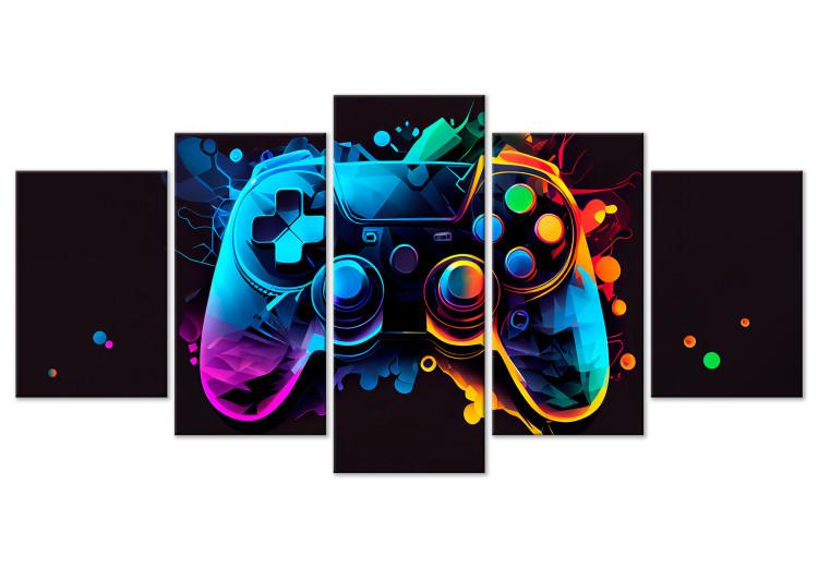 Leinwandbild Colorful Controller - A Multi-Colored Gaming Design for the Gamer’s Room