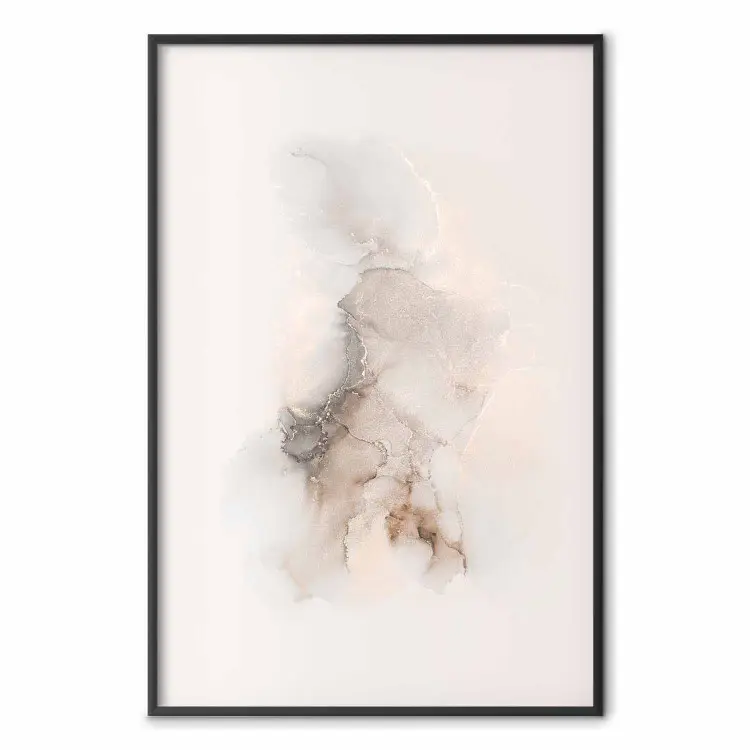 Powdery Impression of Stains - Golden Reflections of Abstraction on the Marble Background