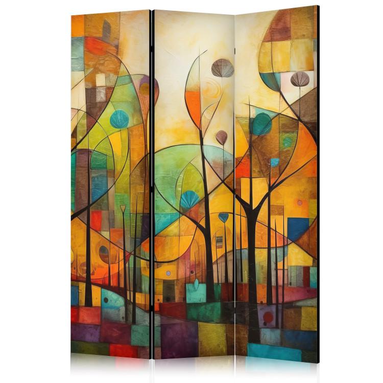 Paravent Colorful Forest - Geometric Composition Inspired by the Style of Klimt [Room Dividers]