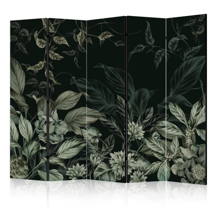 Paravent Atmospheric Theme - Plants and Flowers in Dark Colors II [Room Dividers]