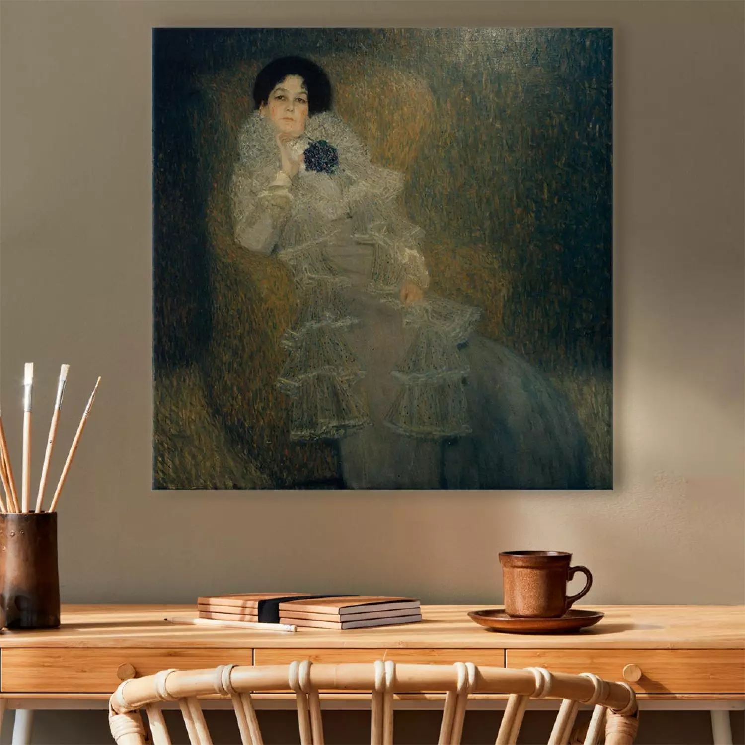 Portrait Of Marie Henneberg, 1902, 140×140 cm by Gustav