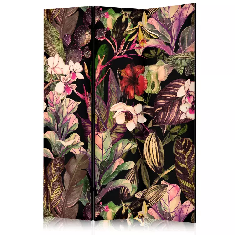 Exotische Pflanzen - Dschungelblumenmotiv in Aquarellfarben gemalt