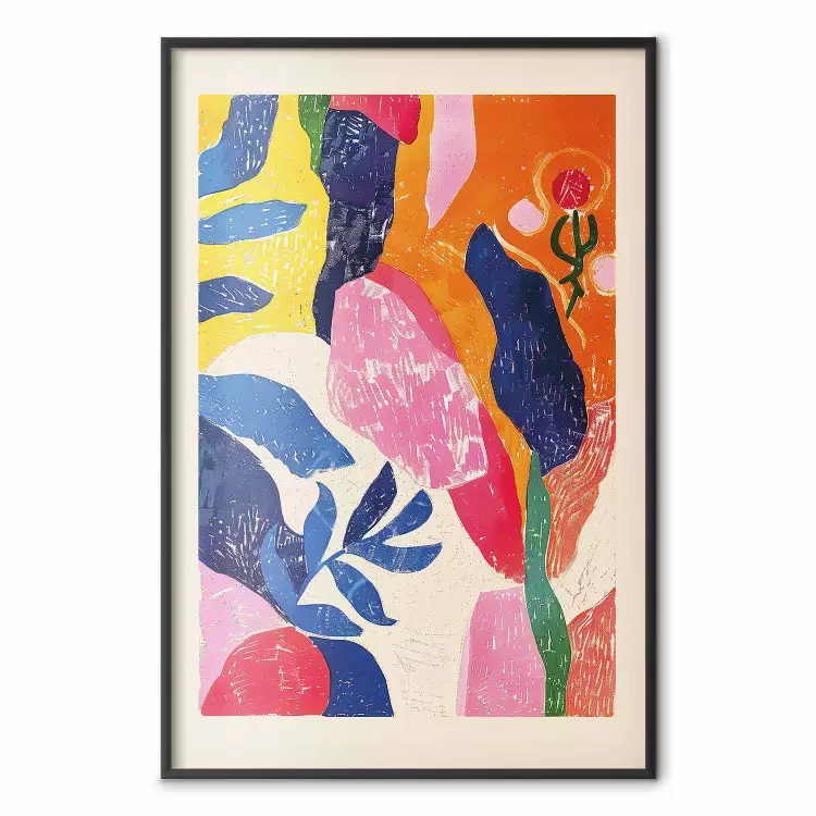 Colorful Abstraction - A Composition Inspired by the Style of Matisse