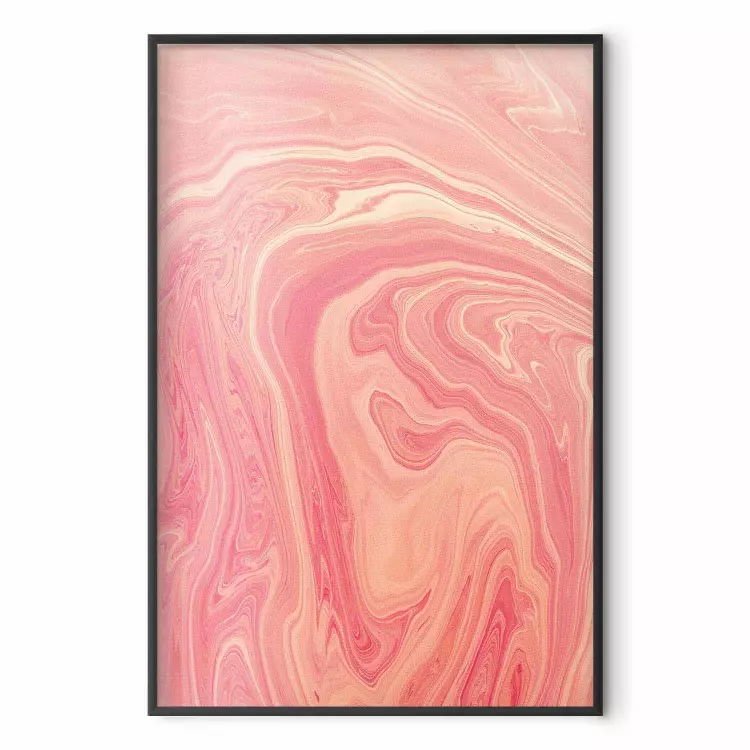 Rosa Welle - fließende Muster in Pastelltönen auf hellem Hintergrund
