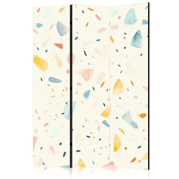 Aquarellierter Terrazzo - Muster mit farbigen Stücken