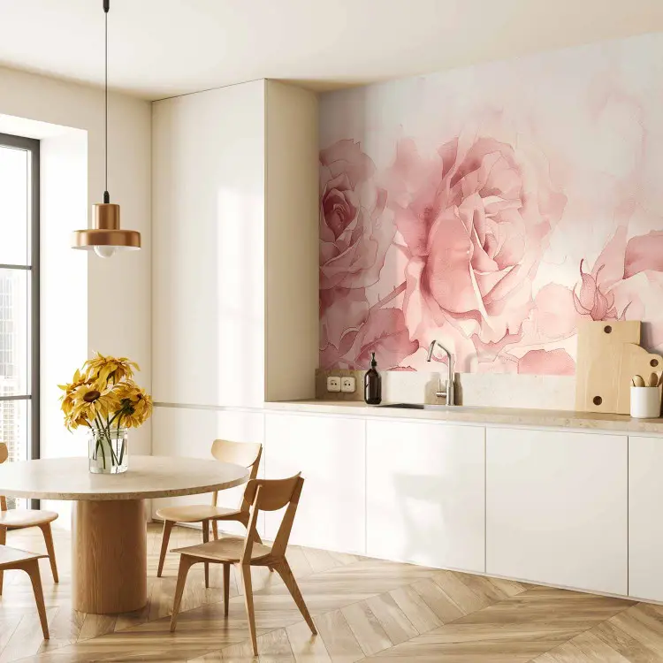 Rosa Aquarelle - romantische Kompositionen von Rosen in zarten Tönen