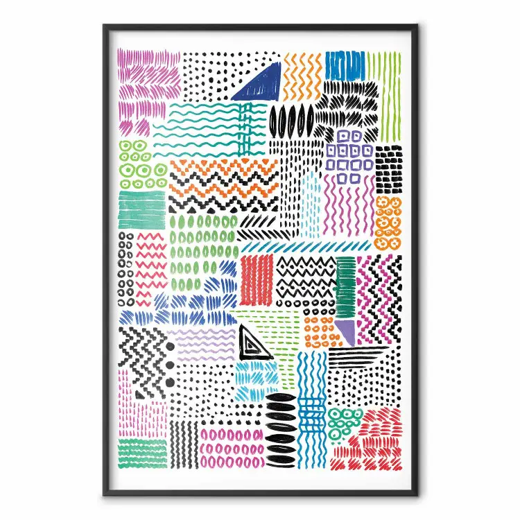 Bunte Muster - geometrische Formen und Linien in einem abstrakten Stil