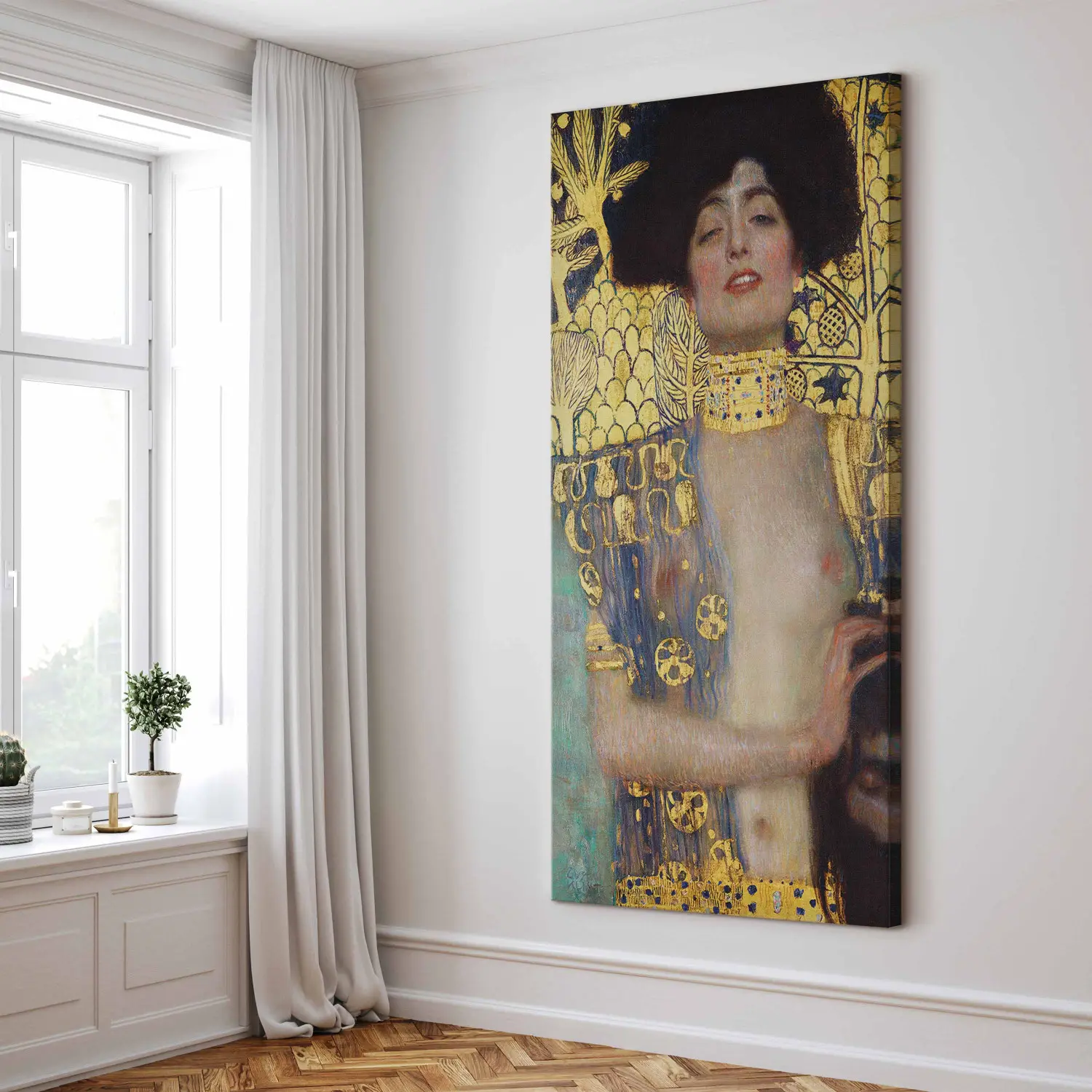 Gustav Klimt Canvas Bild - Judith Mit Dem Haupt Des Holofernes 80x40cm