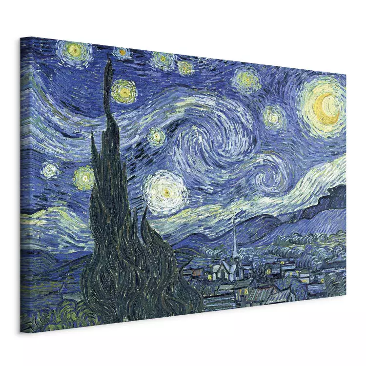 Van Gogh Sternennacht Katzen Shirt - Schwarze Katze Langarmshirt