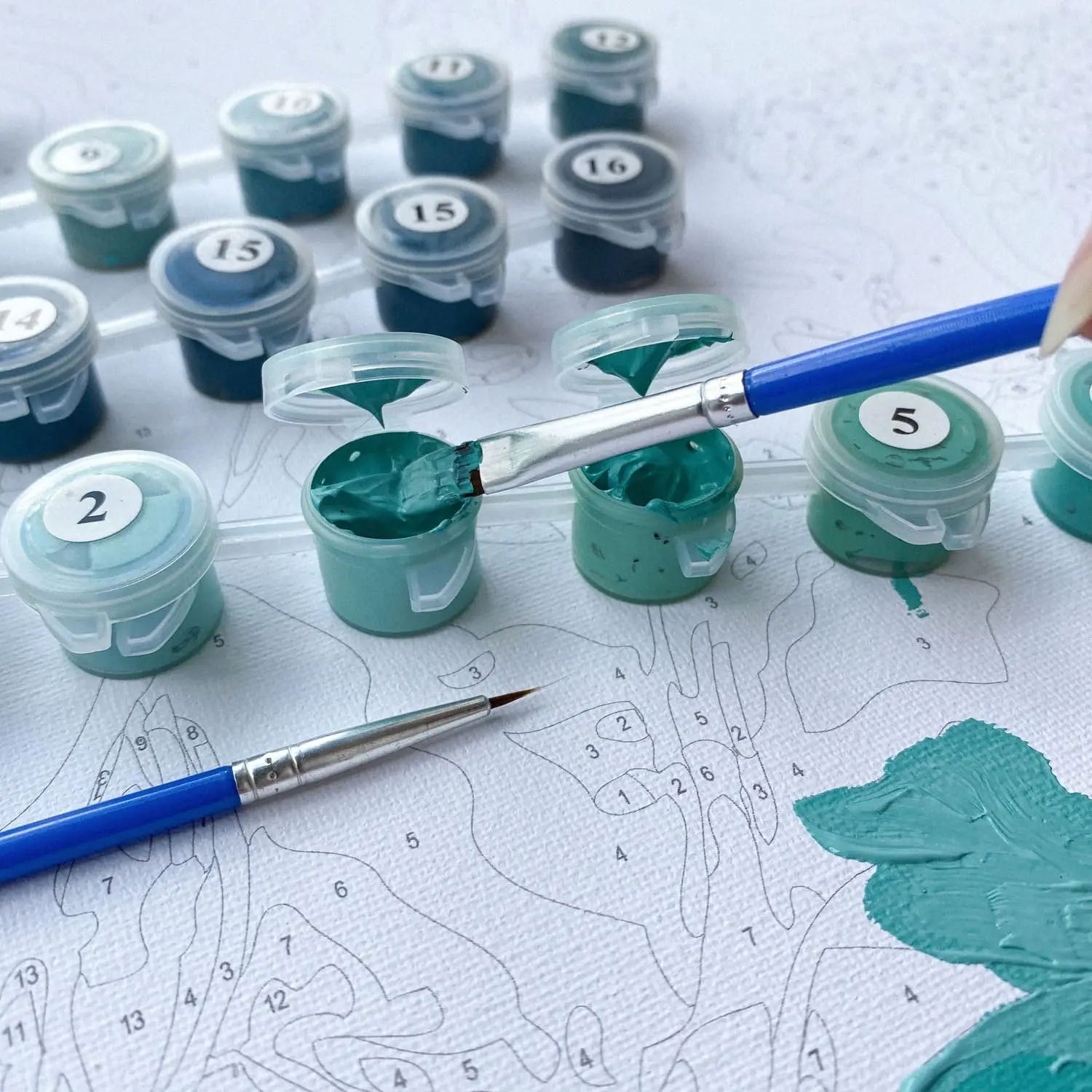 Malen nach Zahlen Bilder City in the colors of rain - Kreativsets und