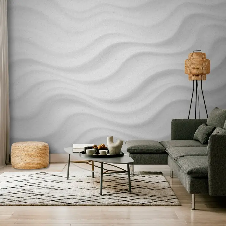Subtile Struktur – zartes Wellenmotiv in einer minimalistischen Komposition