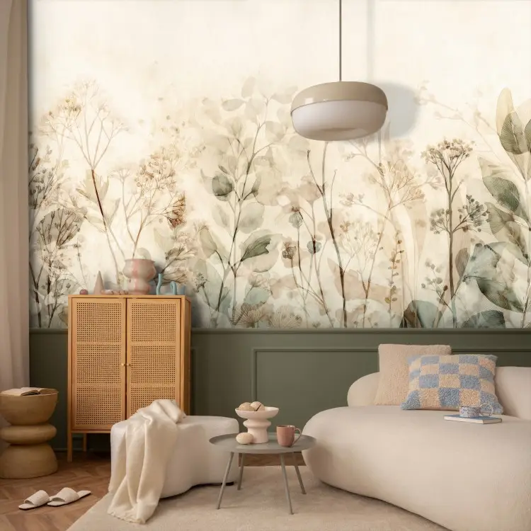 Wildblumen-Aquarell – zarte Pflanzen und Blumen in einer leuchtenden Komposition