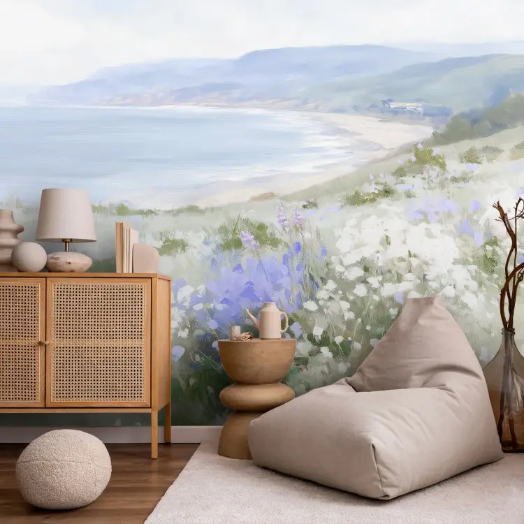 Blooming Cliff – Ein Küstenpanorama voller Wildblumen
