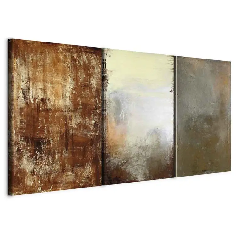 Abstrakte Wandkunst In Beige – 2-teiliges Leinwandbild Für Wohnzimmer & Mehr