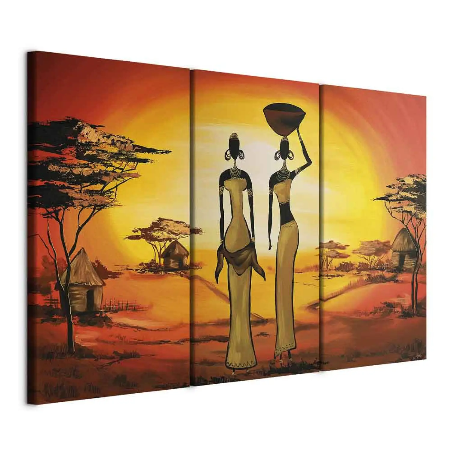Tableau Toile Reine Africaine - Décor Mural Salon, Fabriqué En Allemagne - Neuf