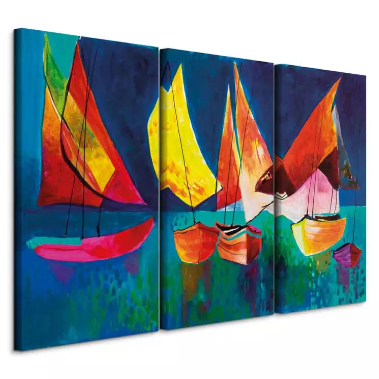 Bunte Segelboote