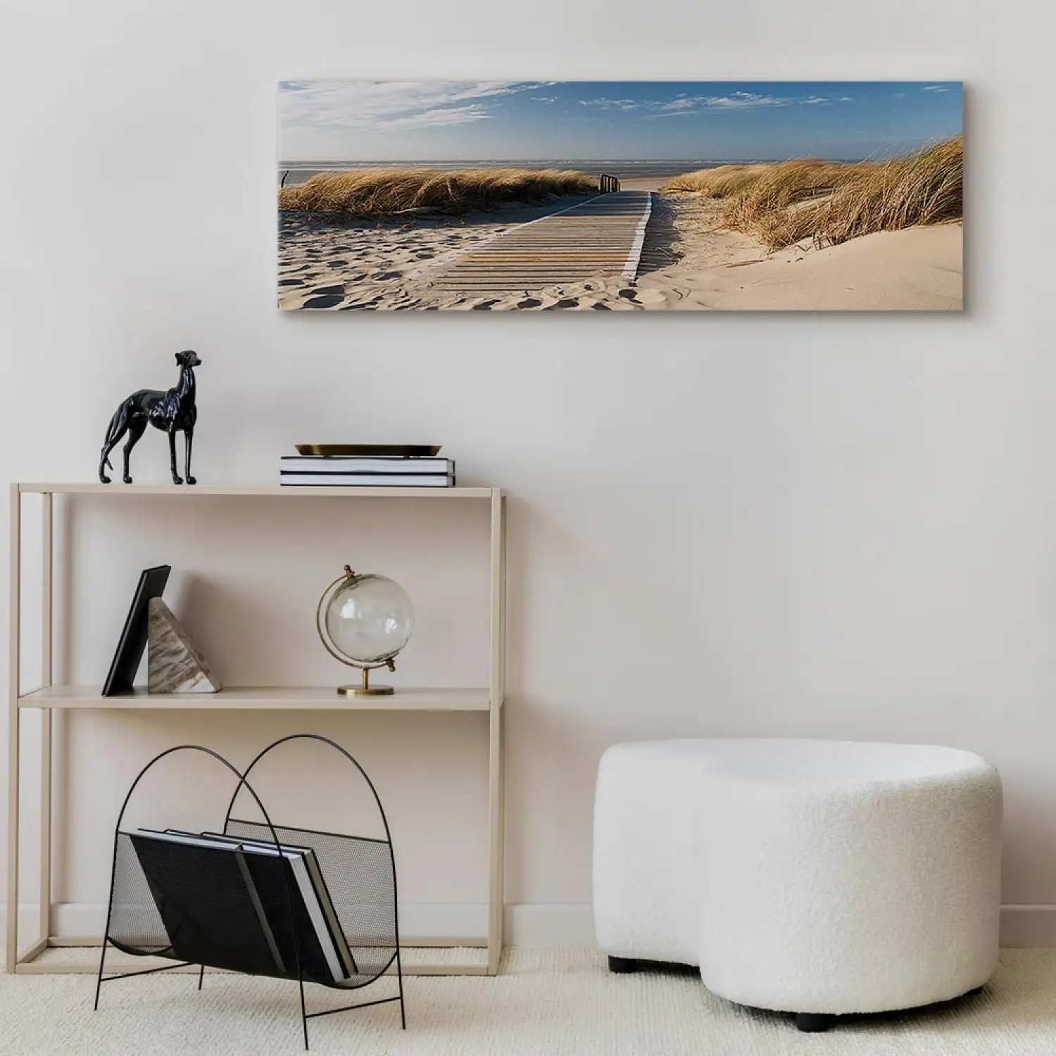 Leinwandbild „Strandstühle“ – 101,6 X 76,2 Cm, Strandlandschaft-Gemälde Für Wohnzimmer Oder Schlafzimmer