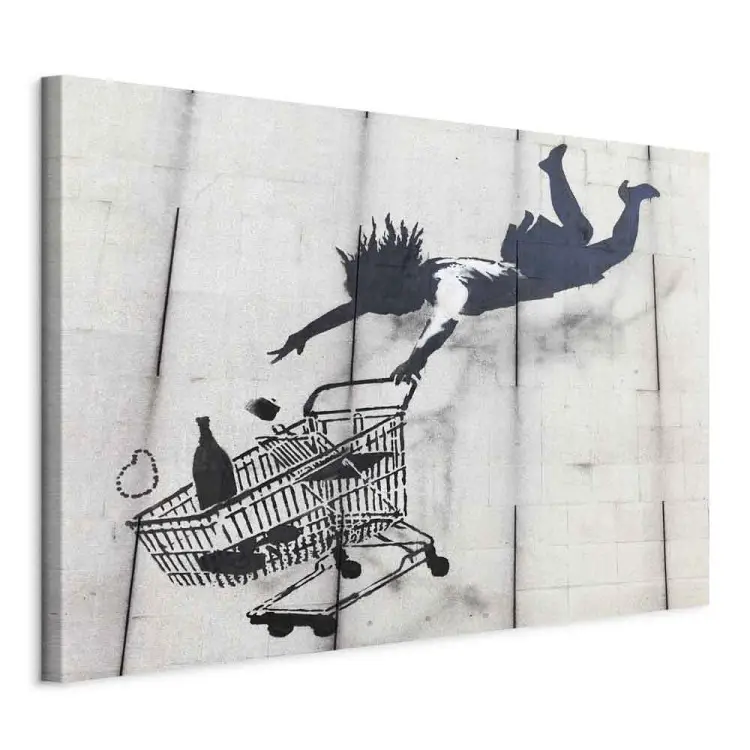 Frau mit Einkaufswagen (Banksy)