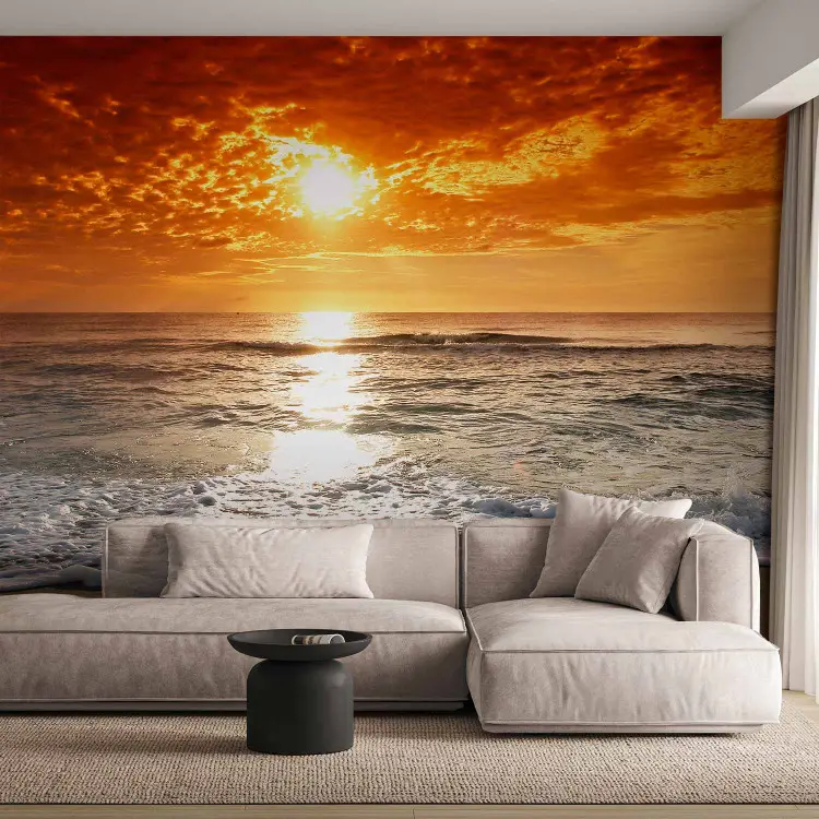 Märchenhafter Sonnenuntergang - Landschaft mit Strand und Wolken