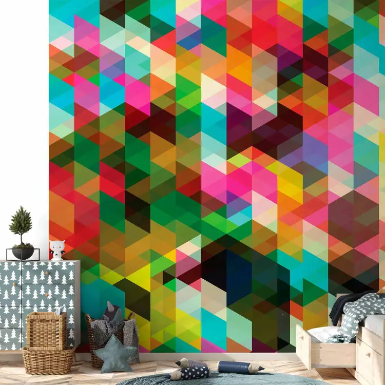 Farbige Geometrie - Hintergrund mit regelmäßigen geometrischen Formen
