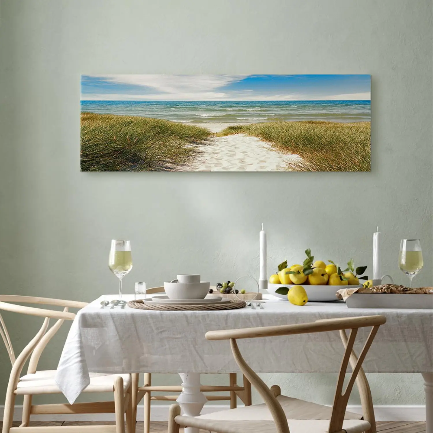 Strand Leinwand-Wandbild – 4-teiliger Fotodruck, 30,5 X 30,5 Cm Pro Paneel, Fertig Zum Aufhängen