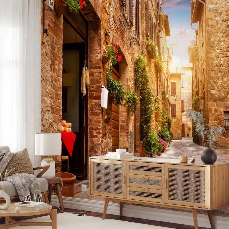 Italien und Toskana - Architekturlandschaft mit Backsteingebäuden