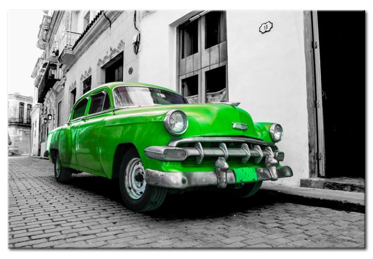 Leinwandbild Cuban Classic Car (Green)