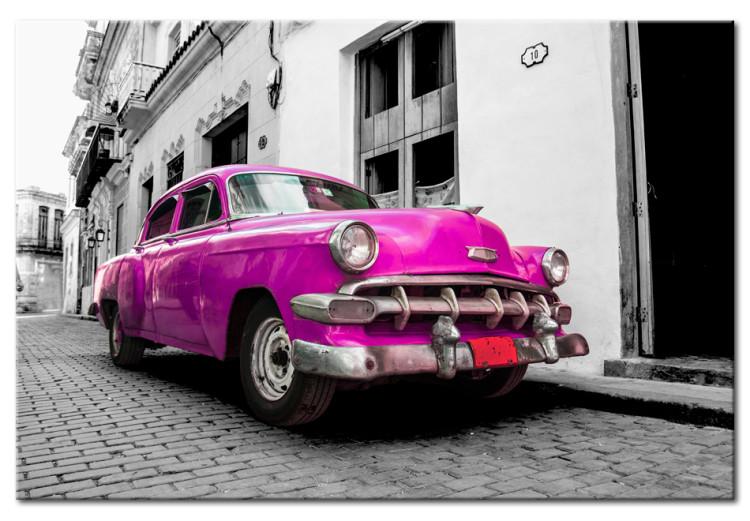 Leinwandbild Cuban Classic Car (Pink)
