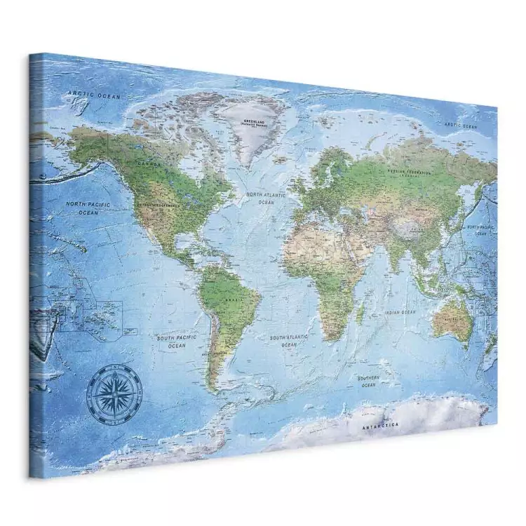 Weltkarte Manschettenknöpfe Edelstahl Gold - Klassische Herren Manschettenknöpfe 20mm