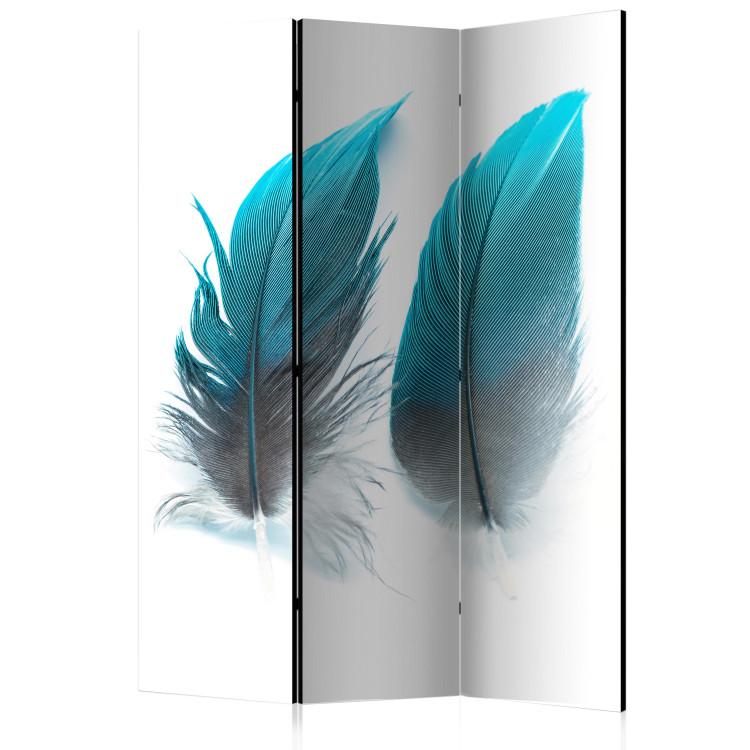 Paravent Blue Feathers [Room Dividers]