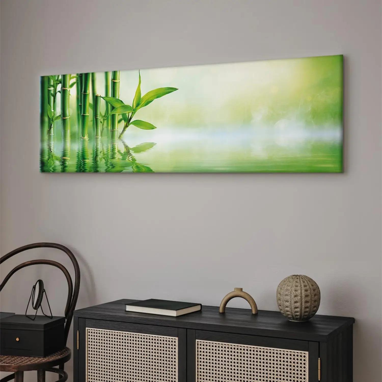 Foto auf Leinwand Grner Bambus - Zen - bimago