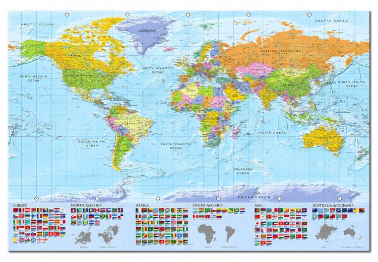 Pinnwand World: Colourful Map [Cork Map]