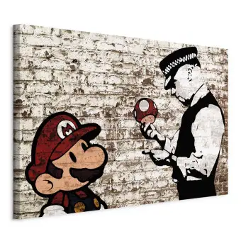 XXL schilderij Banksy Mario Bros II- Grote Schilderijen