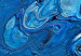 Vlies Fototapete Bach - moderne Abstraktion mit Flecken in Blautönen 117500 additionalThumb 4