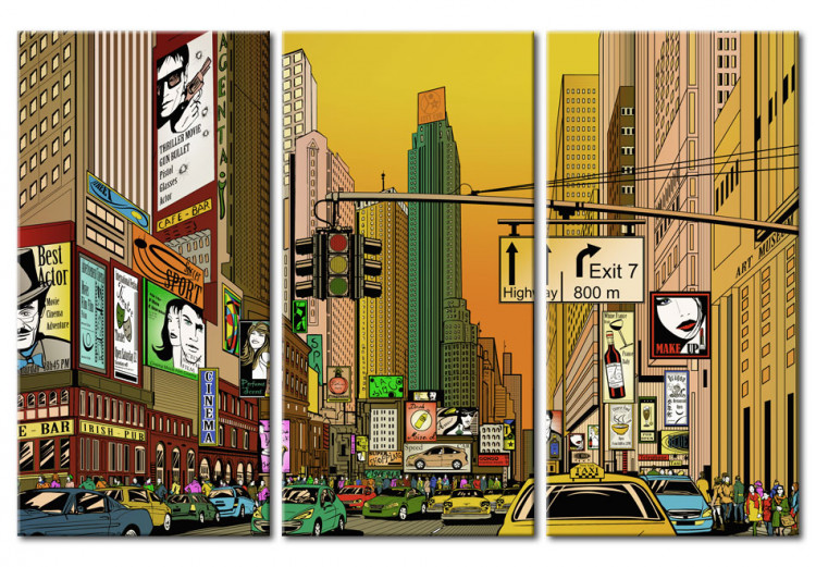 Leinwandbild NYC im Comic 50600