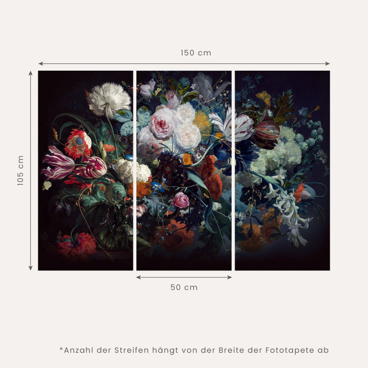Vlies Fototapete Lichtjuwelen - Lilienblumen auf zart verziertem Hintergrund 77300 additionalImage 5