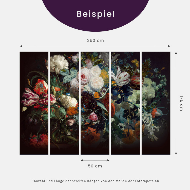 Vlies Fototapete Lichtjuwelen - Lilienblumen auf zart verziertem Hintergrund 77300 additionalImage 10