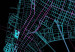 Vlies Fototapete Manhattan-Stadtplan - ein Stadtplan des New Yorker Bezirks auf schwarzem Hintergrund 131610 additionalThumb 3