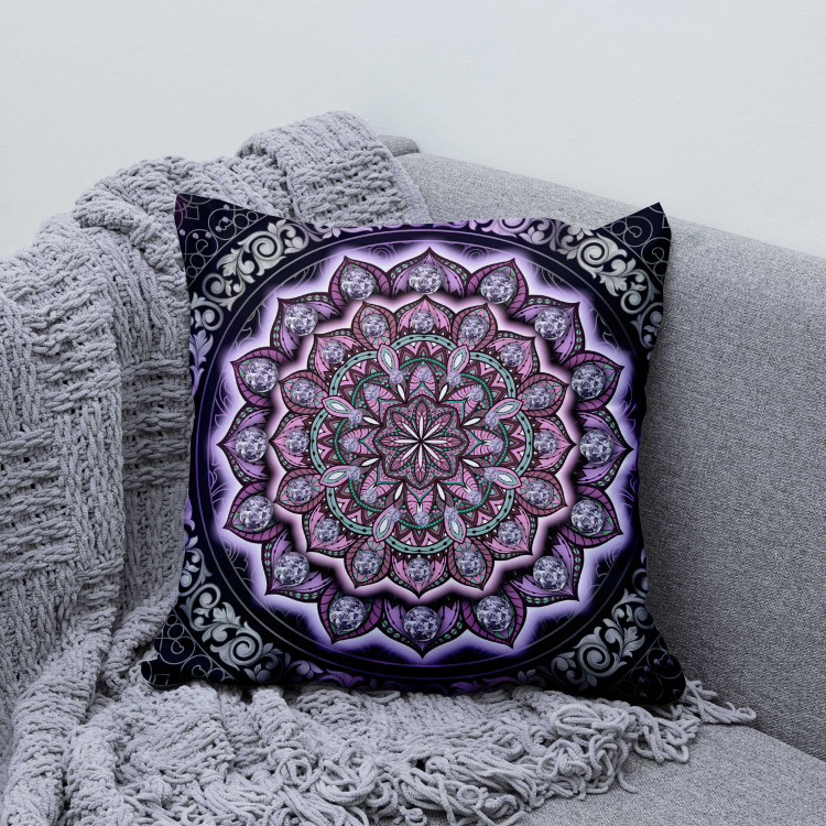Mikrofaser Kissen Purple Mandala - Composition With Oriental Ornamentation 151310 additionalImage 2