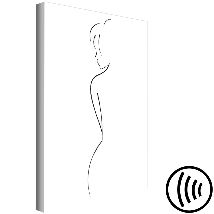 Bild auf Leinwand Das Geheimnis der Weiblichkeit (1-teilig) - Schwarz-weiße Silhouette 115220 additionalImage 6