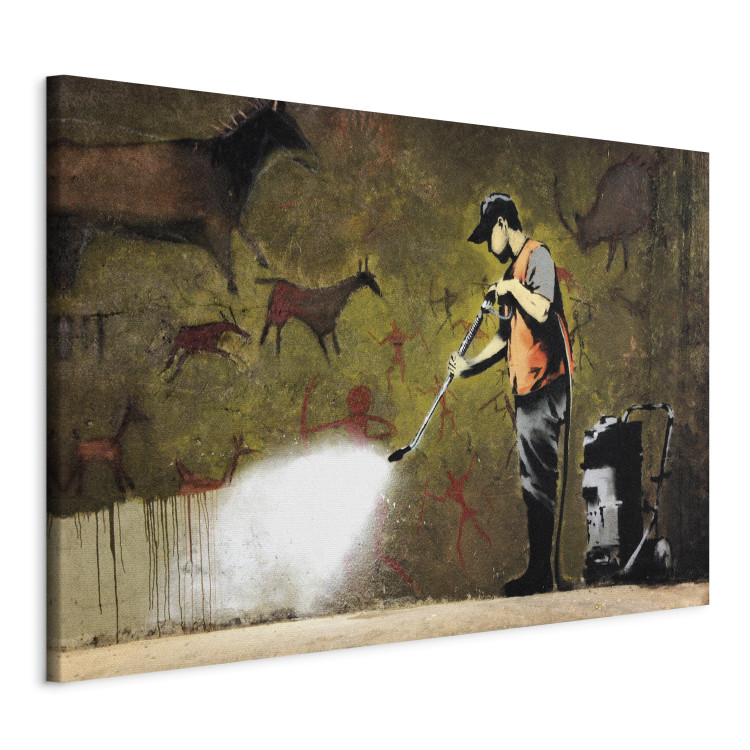 Bild auf Leinwand Cave Painting by Banksy 132420 additionalImage 2