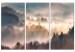 Wandbild Forest in Mist - Mountainous Landscape With Trees at Sunrise 151820