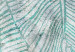 Vlies Fototapete Bananenblätter - Blaues Pflanzenmotiv mit Naturlinienmuster 135240 additionalThumb 3