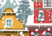 Wandposter Winter Town - Tenement Houses and an Ice Rink in a Festive Atmosphere 148040 additionalThumb 3
